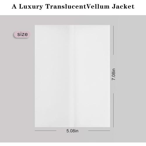 Pilloze 50 Pack Vellum Jackets for 5x7 Invitations - Pre-Folded 115GSM Wedding Invitation Wraps for Wedding, Invitation Cards, Greeting Cards, Baby Shower, Birthday