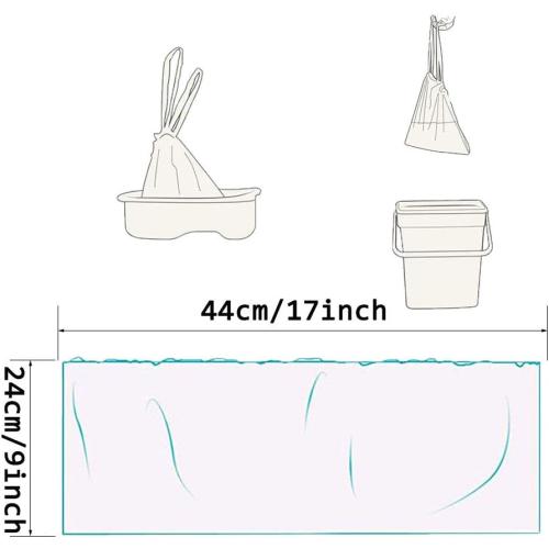 100 Pack Potty Chair Liners Disposable,Drawstring Training Toilet Seat Liner Bags Cleaning Bag for Kids Toddlers Outdoors Travel