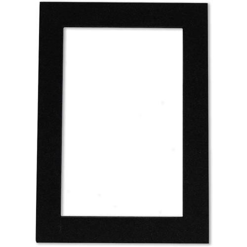 Poster Palooza 11x14 Mat Bevel Cut for 9x12 Photos - Acid Free Black with Black Core Precut Matboard - For Pictures, Photos, Framing - 4-ply Thickness