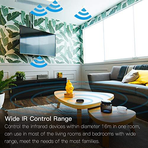 MOES WiFi Smart IR Remote Controller Smart Home Infrared Universal Remote Blaster,One for All Control AC TV DVD CD AUD SAT etc,Compatible with Alexa and Google Assistant,No Hub Required