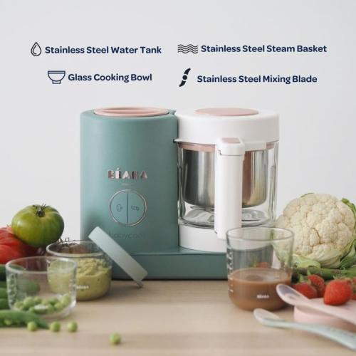 BEABA Babycook NEO Baby Food Maker, Borosilicate Glass & Stainless Steel, 42 oz. Capacity for Multi-Stage Use, Inventor & Global Leader of Baby Food Processors, Trusted for over 35 years, Midnight ‼️has mild stains ‼️