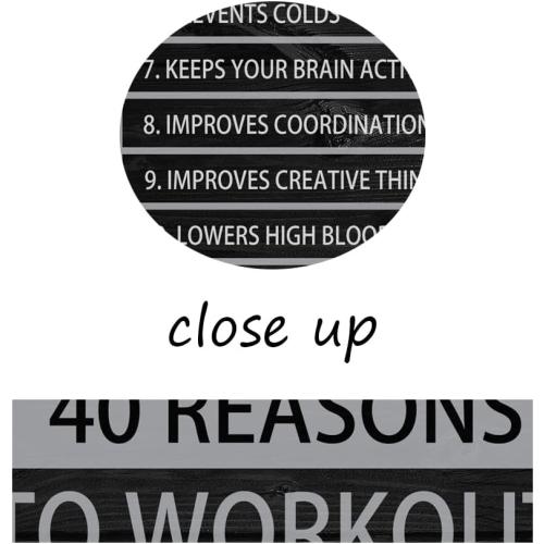 40 Reasons to Workout Motivational Quotes Exercise Wall Art Inspirational Fitness Painting Prints on Canvas Inspiring Posters Pictures Print Artwork Decor for Home Office Gym[24''W x 36''H]