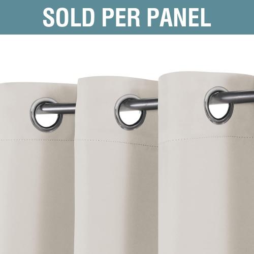 H.VERSAILTEX Light Blocking Curtain for Living Room Thermal Insulated Window Treatment Panel/Drape for Dining Room, Elegant Soft Curtain for Bedroom Grommet Top One Panel (Ivory - 52x63 Inches)