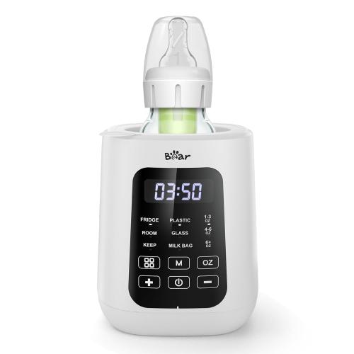 Bear Baby Bottle Warmer, Fast Warming Breast Milk Formula, White | Newborn Essentials, Time Temp Control, Automatic Shut Off, at Home Use, Water Bath Heating, Compatible with Baby Bottles