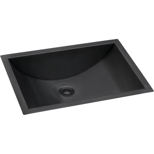 Ruvati 18 x 12 inch Gunmetal Black Undermount Bathroom Sink - 16 Gauge Stainless Steel Bathroom Sink with Brushed Finish, Easy-to-Clean Undermount Sinks - RVH6110BL