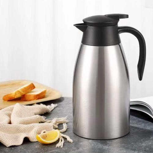 Little dent. Thermal Coffee Carafe 70 oz / 2L Insulated Stainless Steel, Coffee Carafes Double Walled Vacuum Pot Flask - Hot Beverage Dispenser/Water, Tea - Keep 12/24 Hours Hot/Cold (Silver)