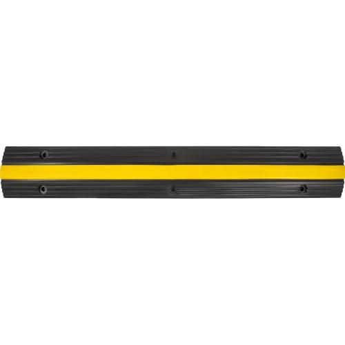 CXRCY Cable Protector Ramp 4 Pack of 1-Channel Rubber Hose Ramp, 22046Lbs Capacity Heavy Duty Speed Bumps Hose Cord Protector Ramps for Driveway&Outdoor/Wire/Hose/Pipe Hider