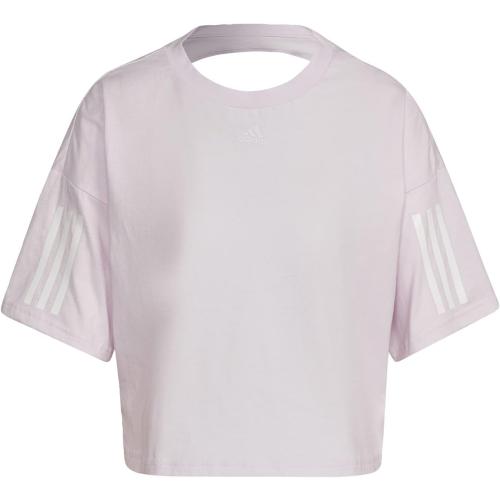 Adidas Women's Hyperglam Boxy Tee, Almost Pink 2XS