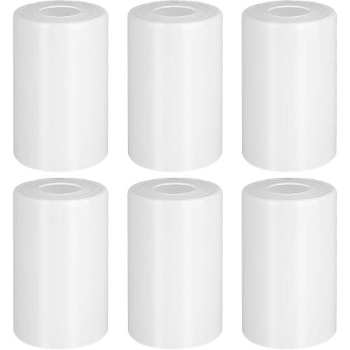 6 Pack White Frosted Glass Shades Replacement,5.51in Height,3.94in Diameter,1.65in Fitter, Cylinder Glass Shade Covers Replacement Globe for Pendant Light Floor lamps light fixtures Wall Sconces