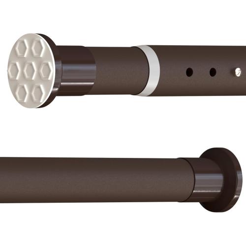 Oxdigi Tension Shower Doorway Curtain Rod/Adjustable 141.7-161.4 inches No Drilling Window Curtain Rod for Bethroom, Indoor Decor/Bronze