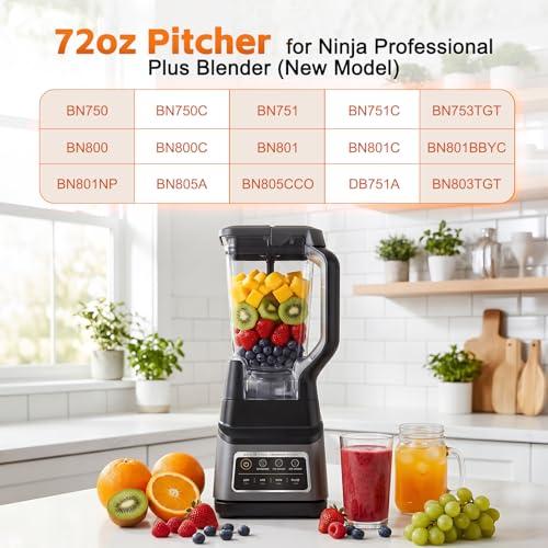 Blender Pitcher Replacement for Ninja Professional Plus BN750 BN751 BN801