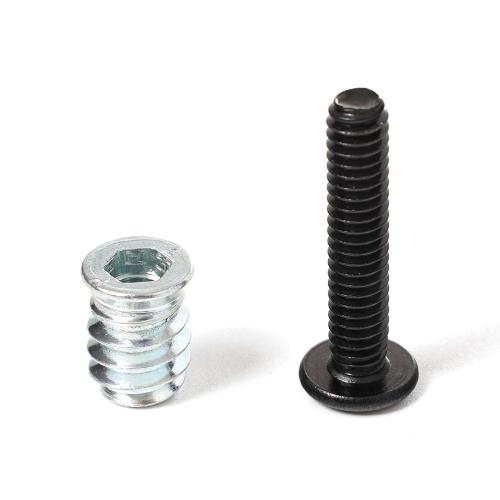 30 Sets 1/4-20 Threaded Inserts and Bolts Kit for Woodworking Wood Inserts and Bolts