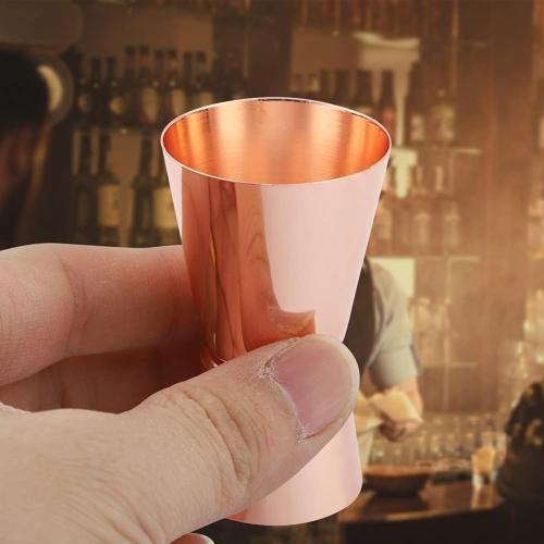Double Side Jigger 15ml 30ml, spotless Steel Cocktail Measucircle Cup, tending Jigger for and Home Use, Rose Gold
