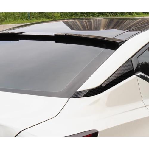 Black Car Accessories Fit for Nissan Altima 2019 2020 2021 2022 2023 2024 2025 Rear Beveled Window Louver Shutter Strips Cover Trims (Carbon Fiber Style) 2PCS ABS