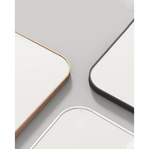 Size 14x48 Color Black Full Length Mirror, 14x 48 Over The Door Hanging, Rounded Corner, Wall Mirror, Full Body, Black