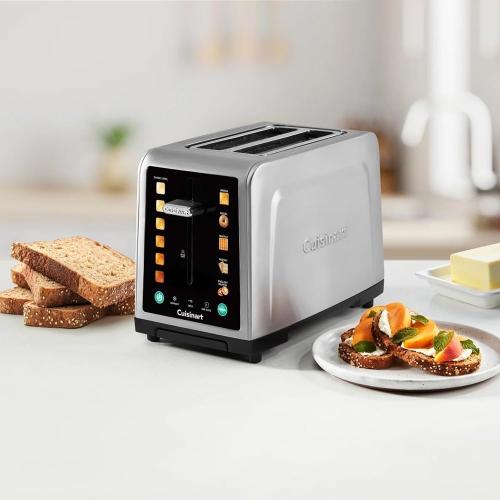 Cuisinart SimpliTouch XL 2-Slice Toaster – Extra-Wide Slots, Touchscreen Controls, 7 Shade Settings, Bagel & Reheat Functions, Stainless Steel NEEDS CLEANING