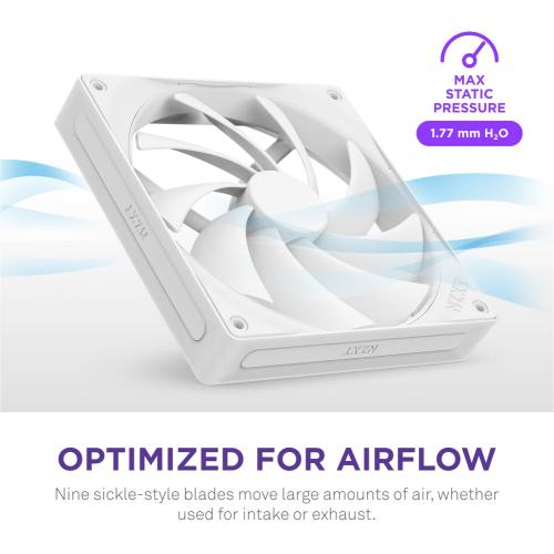 F140Q - 140mm Quiet Airflow Fans - Single - White