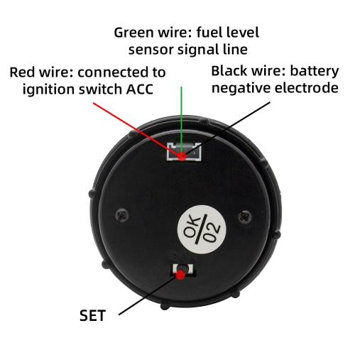 Fuel Level Gauge with Fuel Tank Sending for 4-23 Inch Depth Auto Car Motorcycle 12V Universal 2 52mm Car Meter Stainless Steel (Fuel Gauge with Sender)