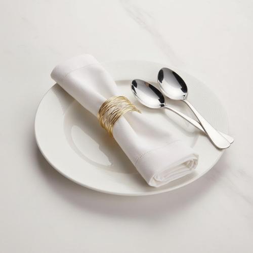 Set of 12 Napkin Rings, Metal Gold Round Napkin Rings Buckles for Table Decorations, Wedding, Dinner, Party, Set of 12