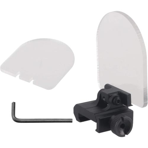 FOCUHUNTER Sight Protector for Scope Optic 3mm High Impact Shield Protector Rounded Foldable Lens Cover Shields Rail Mounted 20mm Clear Transparent Scope Lens