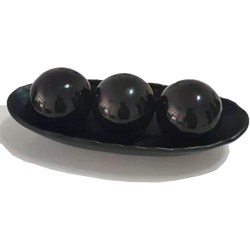 Home Decor Tray and Orbs Balls Set of 3,Ideal Gift for Weddings Special Occasions and for Decorative Accents Centerpiece in Your Living Dining Room Coffee Table,Spheres House Decorations