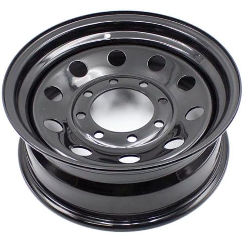 Black 16x6 Trailer Rim Wheel 8 Lug Holes On 6.5 8x6.5 16 inch 16 X 8 x 6.5 Bolt Circle Steel Equipment Trailer Rim Wheel