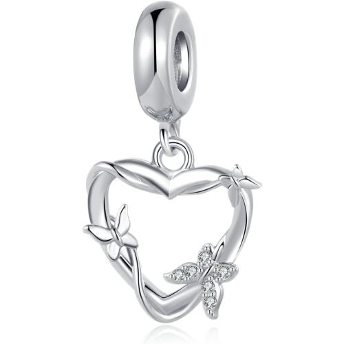 NARTGO Butterfly and Flower Charm Compatible with Pandora Charms Bracelets