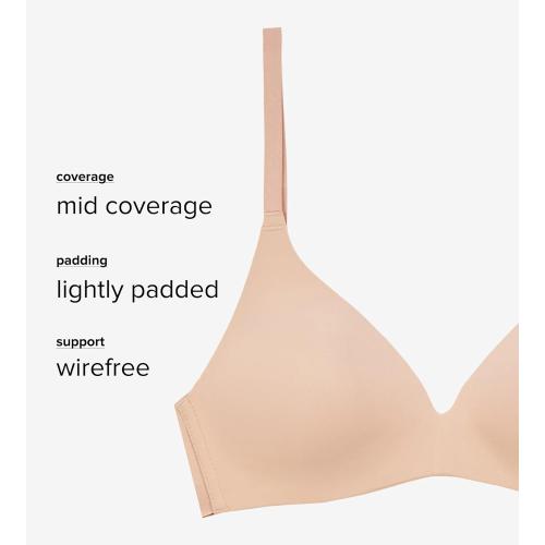 Size 32D Wacoal Women's Comfort First Lightly Padded Mid Coverage Wire Free T-Shirt Bra, 856339