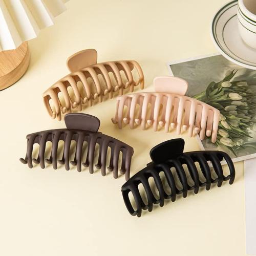 4 pack Large Hair Clip is Suitable for Women's Thick Hair Claw Clip Rubber Paint Hairpin Banana Clip Makeup Bath Antiskid Clip(Four Piece Suit,Painting Effect)