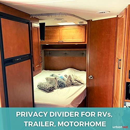 UrbanRed Flexible Bendable Ceiling Curtain Track, 16.4FT (5m), Ceiling Mount for Curtain Rail with Track Curtain System, Room Divider, Ceiling Curtain Rod, RV Ceiling Track for Curtains, White