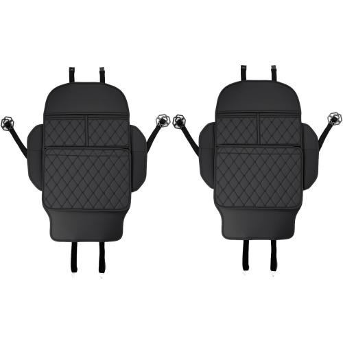2 Pack Seat Back Protector for Kids, Car Kick Mats Back Seat with Organizer | Waterproof, Protects Against Dirt, Scuffs & Scratches, Easy to Install and Clean, Fits Most Vehicles