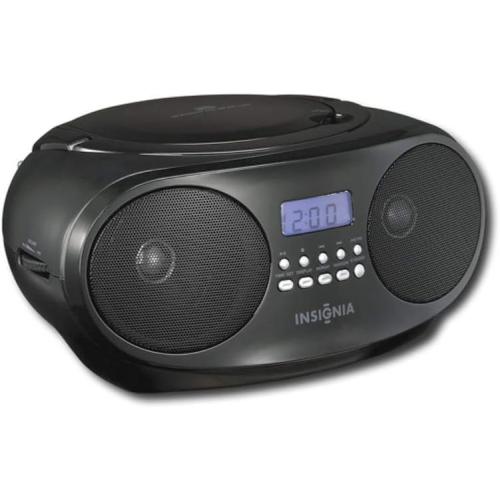 Insignia - CD Boombox with AM/FM Tuner - Black