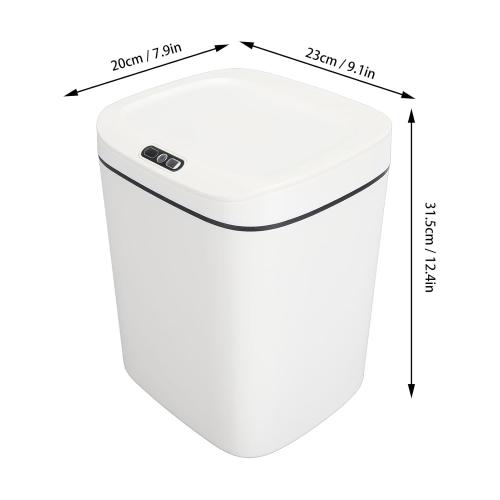 Automatic Touchless Garbage Can, Smart Motion Sensor Trash Can, Plastic Trash Can with Lid - Intelligent Trash Bin Garbage Bin Prevent Bad Smell for Bedroom Bathroom Kitchen