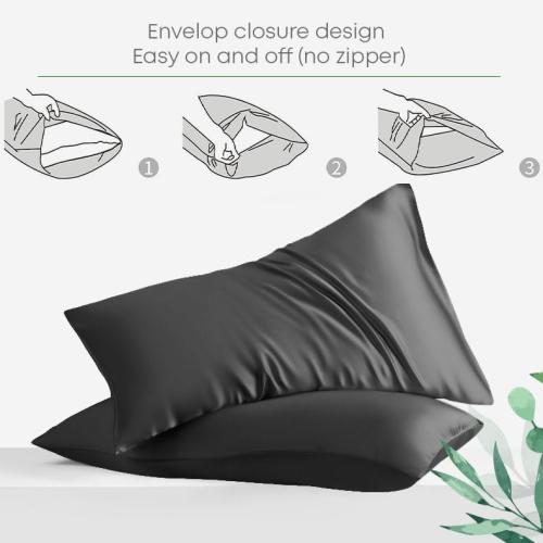 LINENWALAS Tencel Lyocell Silk Pillowcases for Hair and Skin, King Size 20x40 with Envelop Closure Soft, Breathable, Eucalyptus Cooling Pillowcases Set of 2 (Blue Dark, King)