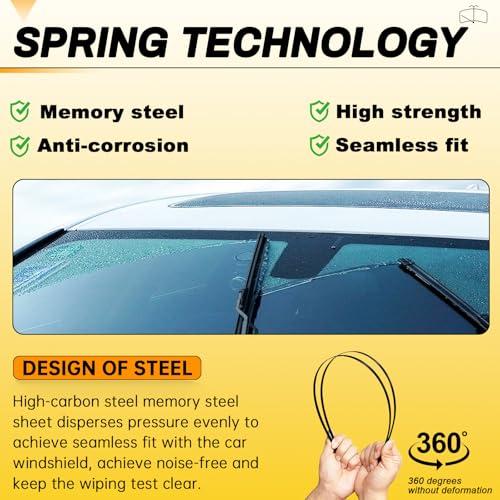 AUTOBOO 22 and 22 Windshield Wipers Blades (Pack Of 2)