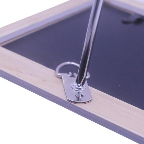 Silver Heavy Duty D-Ring Picture Hangers with Screws, Large Wide D Ring Picture Hanging Hardware, 60 Pcs 2 Holes Picture Hooks for Mirror, Clock, Decoration, Paintings, Artwork Picture Frame