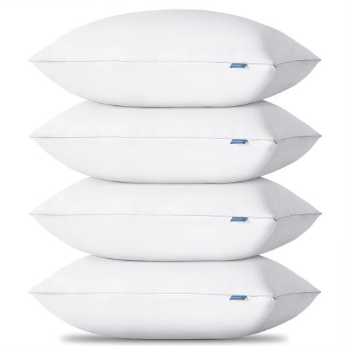 CozyLux Pillows Standard Size Set of 4, Hotel Quality Bed Pillows for Sleeping 4 Pack, Cooling Pillows for Side Back and Stomach Sleepers, Down Alternative Luxury Soft Supportive Pillows (18x26)