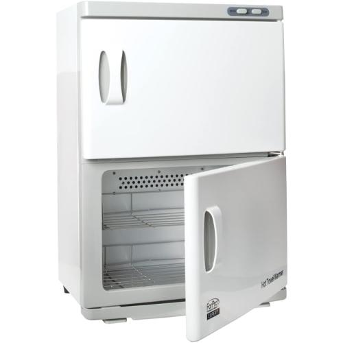 ForPro Professional Collection Expert Double Hot Towel Warmer, 46L Extra Large Capacity, Holds 48 Towels, Rust Resistant Towel Heater with Stainless Steel Racks, 25.5 H x 17.75 W x 11 D, White