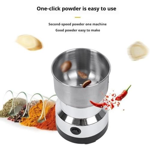 300g Grain Mill Grinder, 304 Stainless Steel Grain Mill High Speed Commercial Spice Grinder, Ultrafine Grain Household Flour Mill, Kitchen