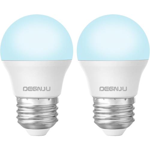 LED Refrigerator Light Bulb, 40 Watt Equivalent, 120V, Fridge Light Bulb 5000K Daylight White, A15 Appliance Bulb 5.5W for Freezer, 650LM, E26 Standard Base, 120V, Non-Dimmable, 2 Pack