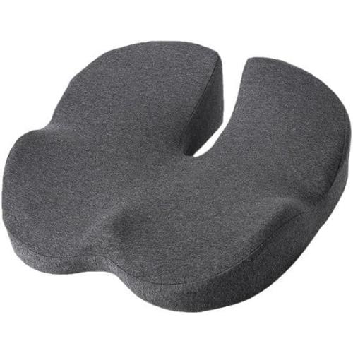 Seat Cushion - Memory Foam Cushion for Office Chair, Car Seat, Airplane, Bleacher - Sciatica & Hip & Coccyx Pain Relief Desk Chair Cushion for Long Sitting Office Workers, Car Drivers