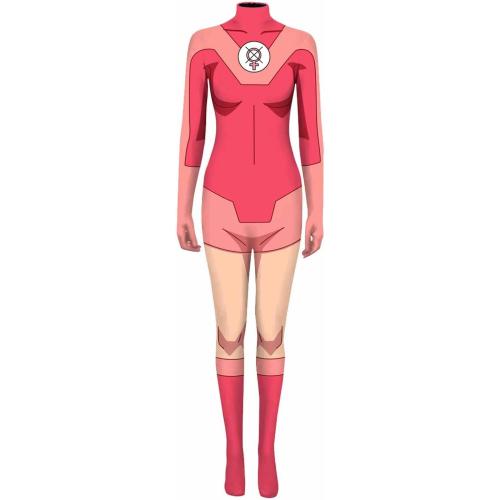 Atom Eve Cosplay Costume Invincible Jumpsuit Bodysuit Eve Wilkins Cloak Cape Outfits for Adults Women Halloween