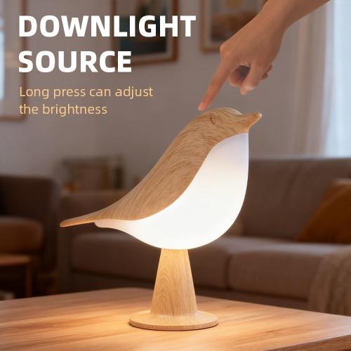 Bird Cordless Table Lamp, Small Cordless Bedside Lamp with 3 Color Temperature, Touch Sensor & Rechargeable Battery - Night Light for Kids, Bedroom, Bedside, Office, and Outdoor Use