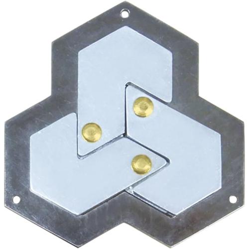 BePuzzled |Hexagon Hanayama Metal Brainteaser Puzzle Mensa Rated Level 4, for Ages 12 and Up