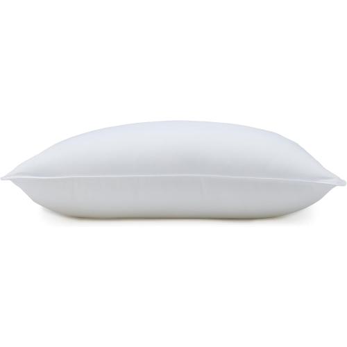26x20 White 2 Pack Amazon Basics Down Alternative Pillow for Back Side Sleepers, Medium Density, Standard Size