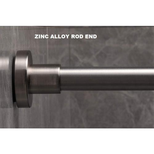 BRIOFOX Tension Curtain Rod 43-73 Inches Brushed Nickel - Rustproof and Non-Slip and Heavy Duty Shower Curtain Rod, 304 Stainless Steel