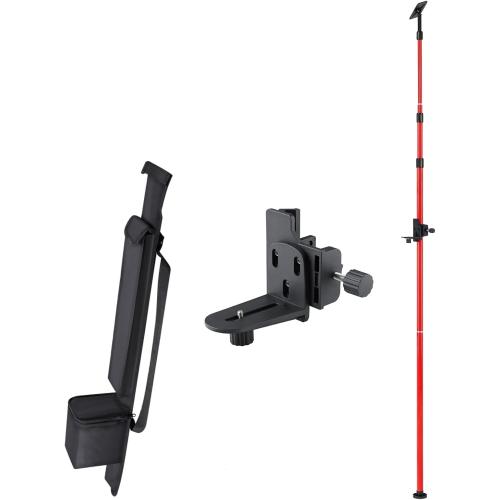 Size XL Color Red  Firecore Telescoping Laser Pole with  Laser Mount, Adjustable Laser Level Mounting Pole for Rotary and Line Lasers-FLP400A