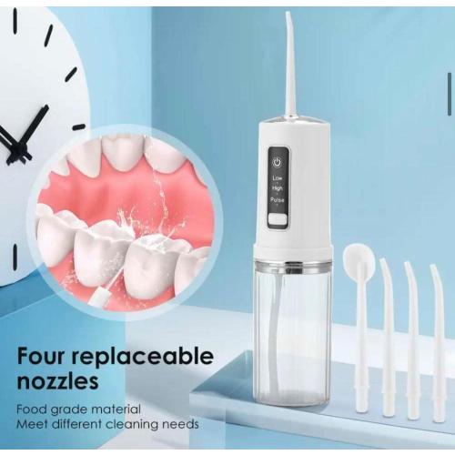 Water-Flosser-Cordless-Teeth-Cleaner Water Dental Flosser with 3 Modes 4 Jets Rechargeable IPX7 Waterproof Dental Oral Irrigator for Travel Home Braces