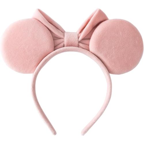 KARETT Sequins Mouse Ears Headband With Glitter Bow Cosplay Costumes Princess Party Decorations For Girls Women