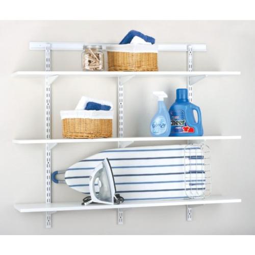 John Sterling Dual Trak Adjustable Wood Shelf Bracket, 14-Inch, Black, 0122-14BK